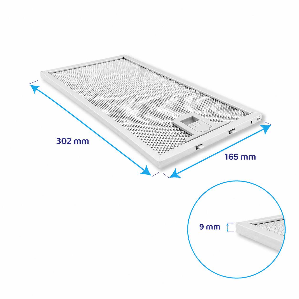 Filtro metálico Bosch 303x167x10mm 11004960