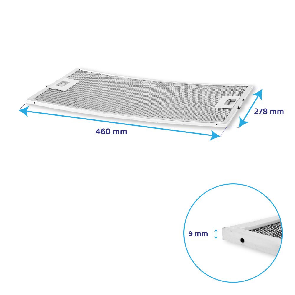Filtro metálico Siemens 460x277mm 213771 / 00213771
