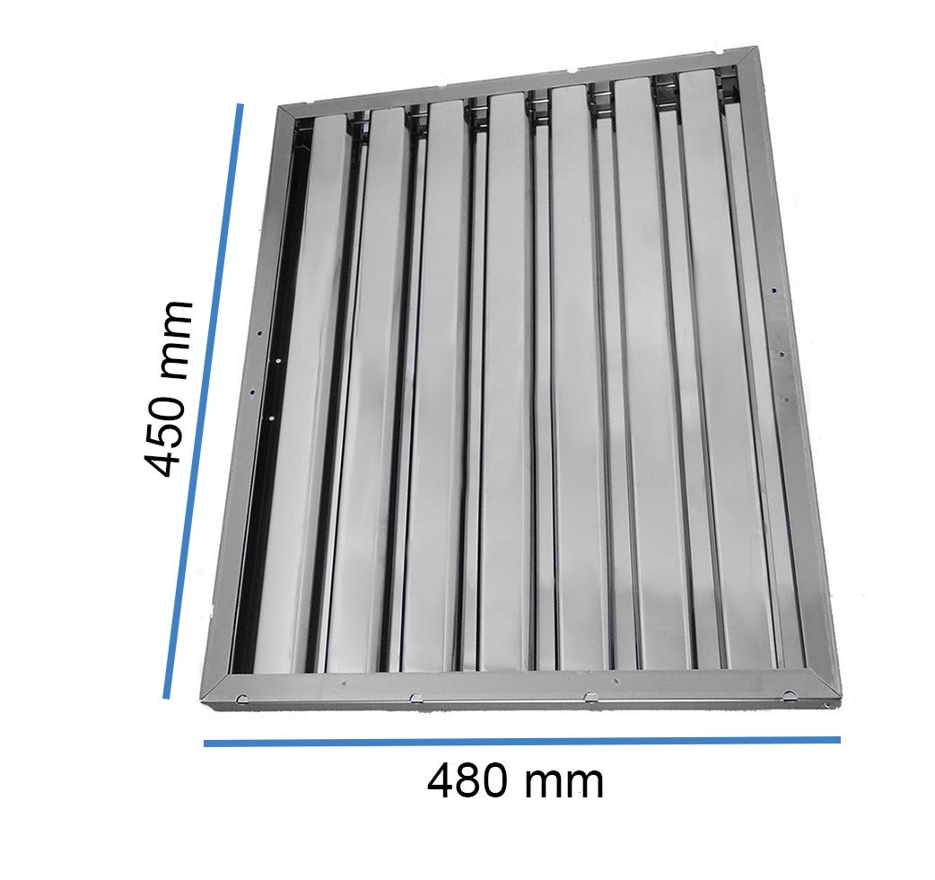 Filtro de lamas 450x480x25mm para extractor profesional