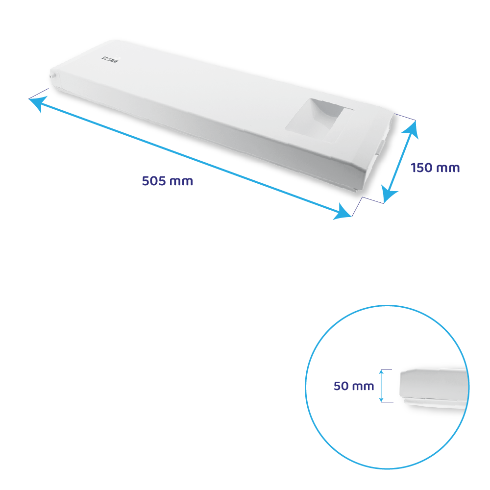 Puerta de congelador para nevera Beko 505x150mm C00864719