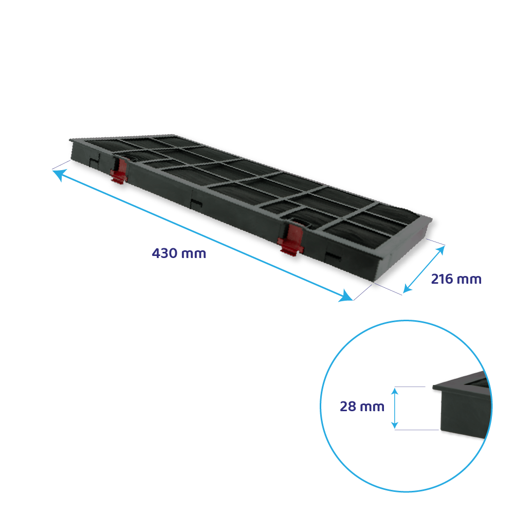 Filtro de carbono Zanussi de larga duración MCFE20PL / 9029865962