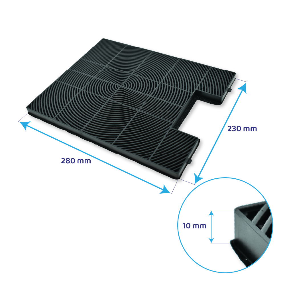 Filtro de carbono para campana extractora Domatix KCC701